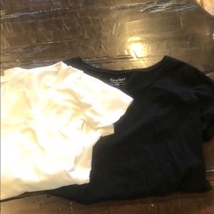 Black and white maternity tops